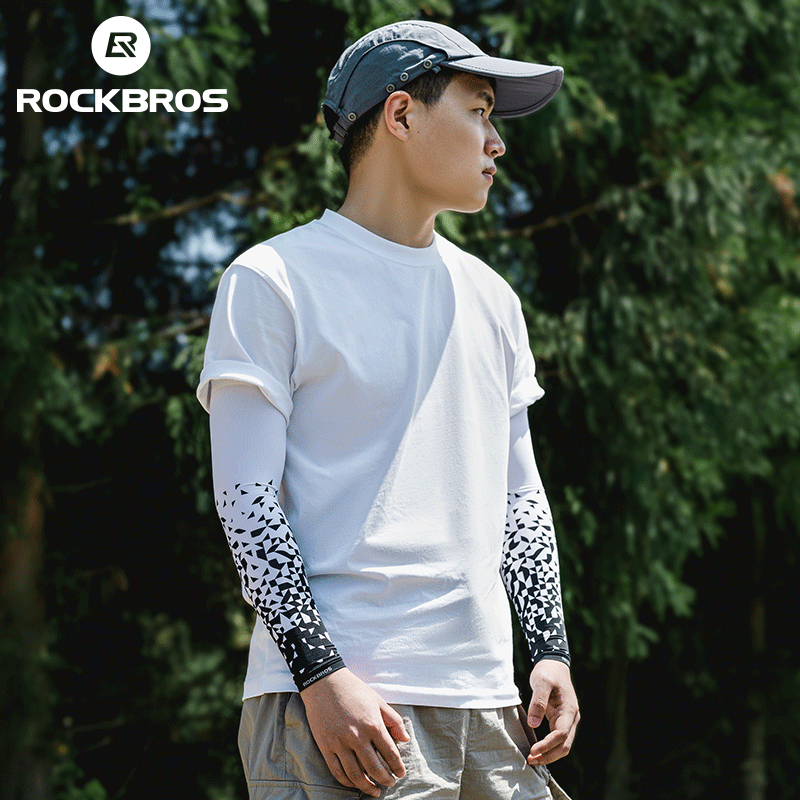 ROCKBROS Sun Protection Arm Sleeves Cooling Running - ROCKBROSUSA
