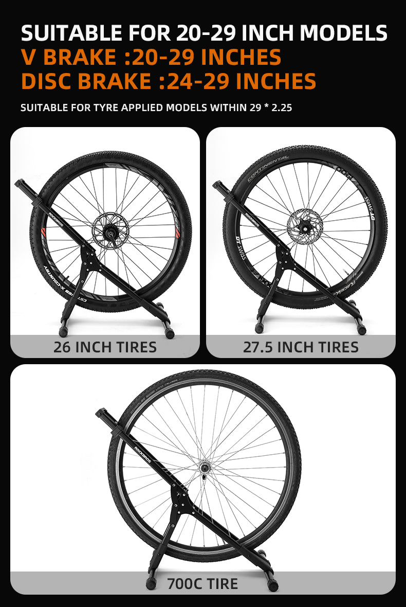 ROCKBROS Carbon Steel Folding Bike Stand - ROCKBROSUSA