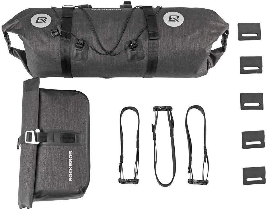 ROCKBROS Waterproof Handlebar Bags Front 2 Dry Packs for MTB Road Bicycles 19-20L
