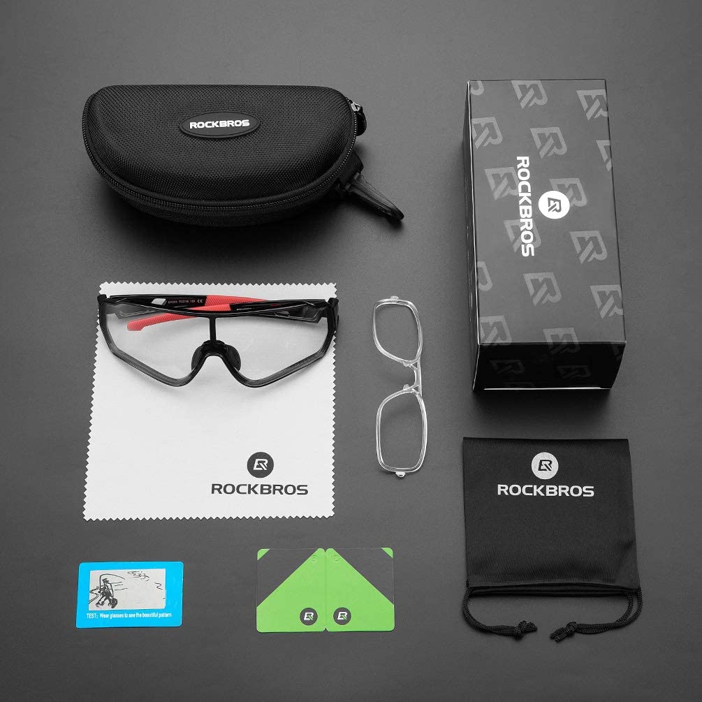 ROCKBROS Lightweight Full Frame Photochromic Cycling Sunglasses - Adaptive Eyewear