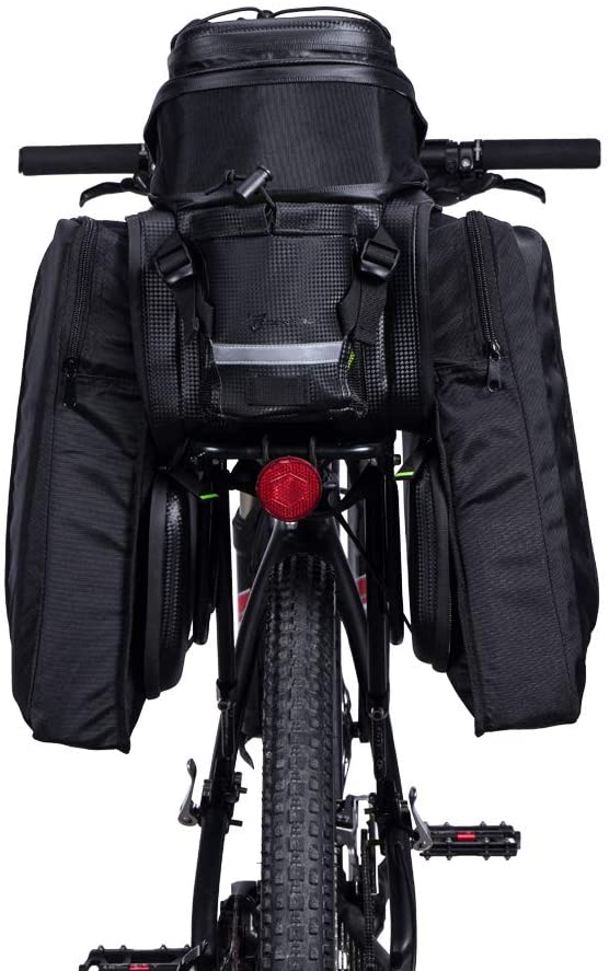 ROCKBROS Deluxe Bicycle Pannier Bike Bag with Extendable Compartments