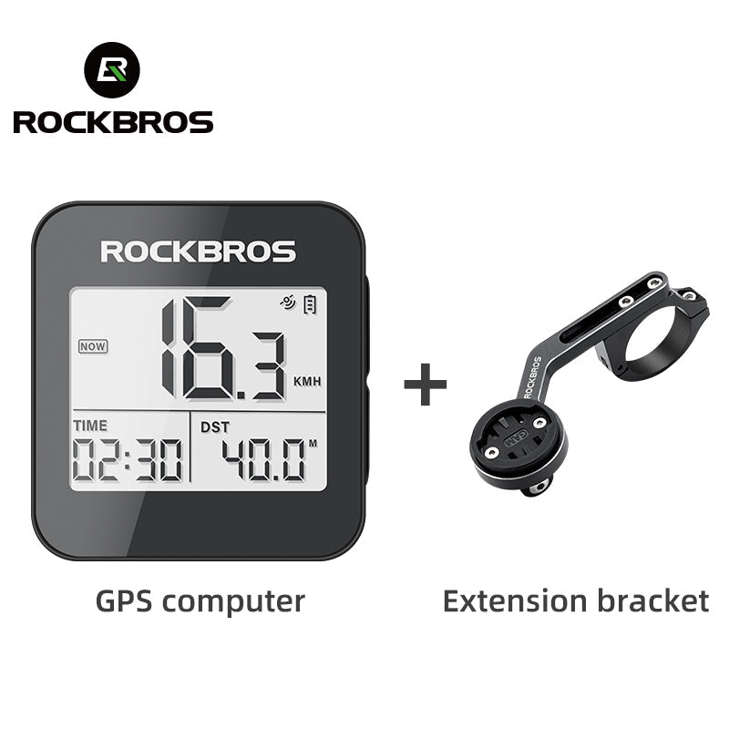 ROCKBROS Smart GPS Speedometer for MTB Road Bike IPX6 Waterproof Backlight Cycling Computer ABS Lightweight Wireless 20 Hours Long Battery Life Bicycle Speedometer with Bracket