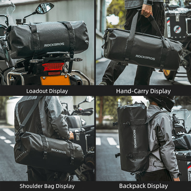 ROCKBROS Motorcycle Rear Tail Bag Saddle Bag Luggage Storage Pannier Waterproof - ROCKBROSUSA