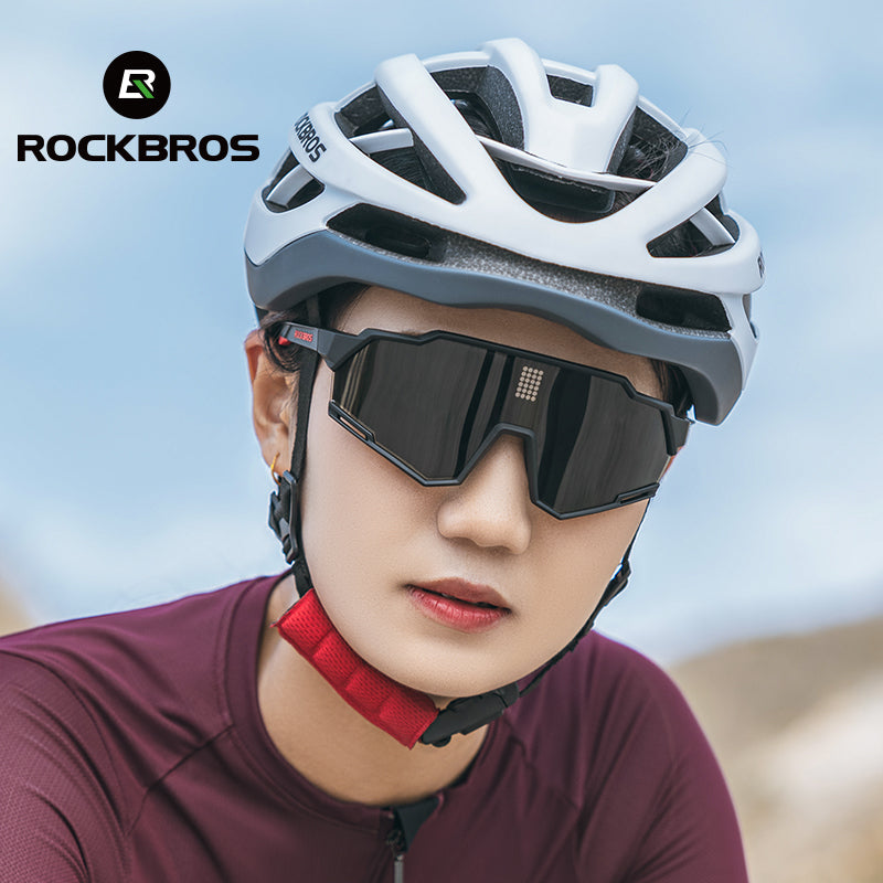 ROCKBROS Cycling Photochromic Glasses Electronic Color Changing SunGlasses Clear - ROCKBROSUSA