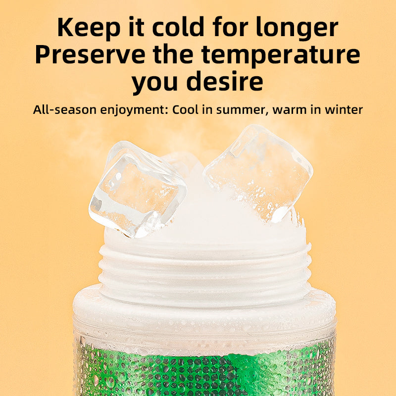 ROCKBROS Insulated Bike Water Bottles Keep Water Cool Leak-Proof Bicycle Water Bottle with Handle Cycling Water Bottle Easy to Squeeze - ROCKBROSUSA