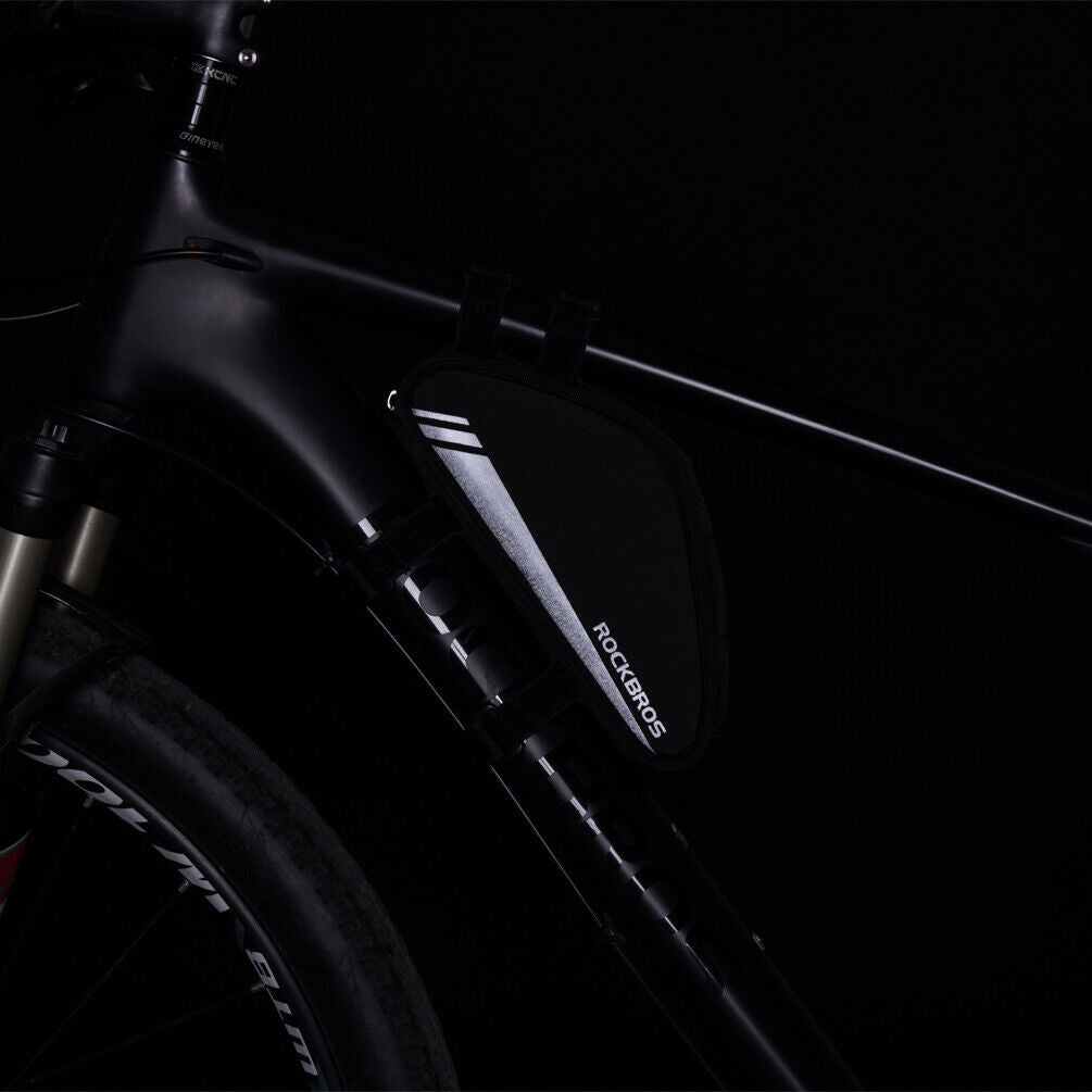 ROCKBROS 0.7L Bicycle Frame Bag - Reflective, Tool-free Install - ROCKBROSUSA