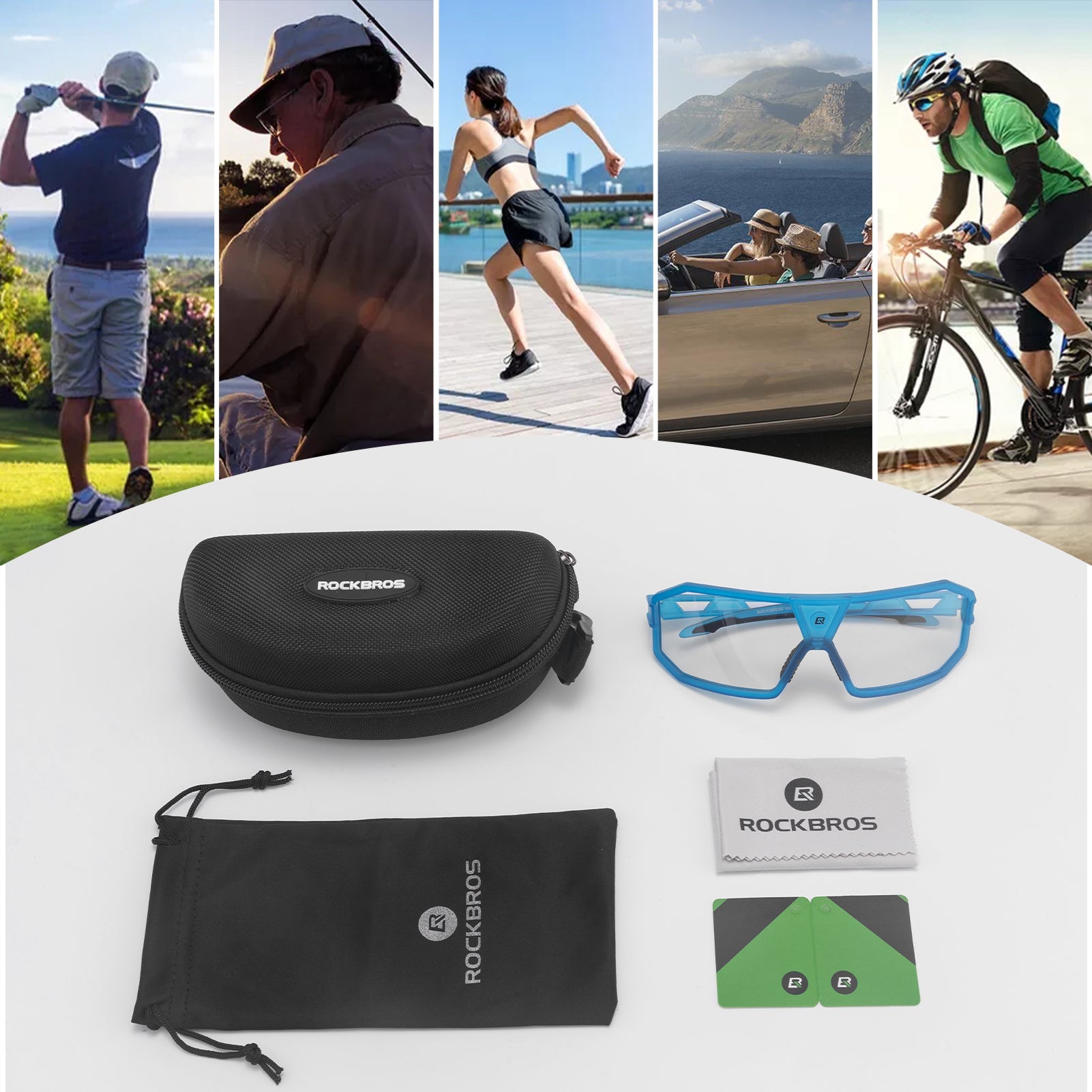 ROCKBROS-Ultralight Full Frame Photochromic Sunglasses