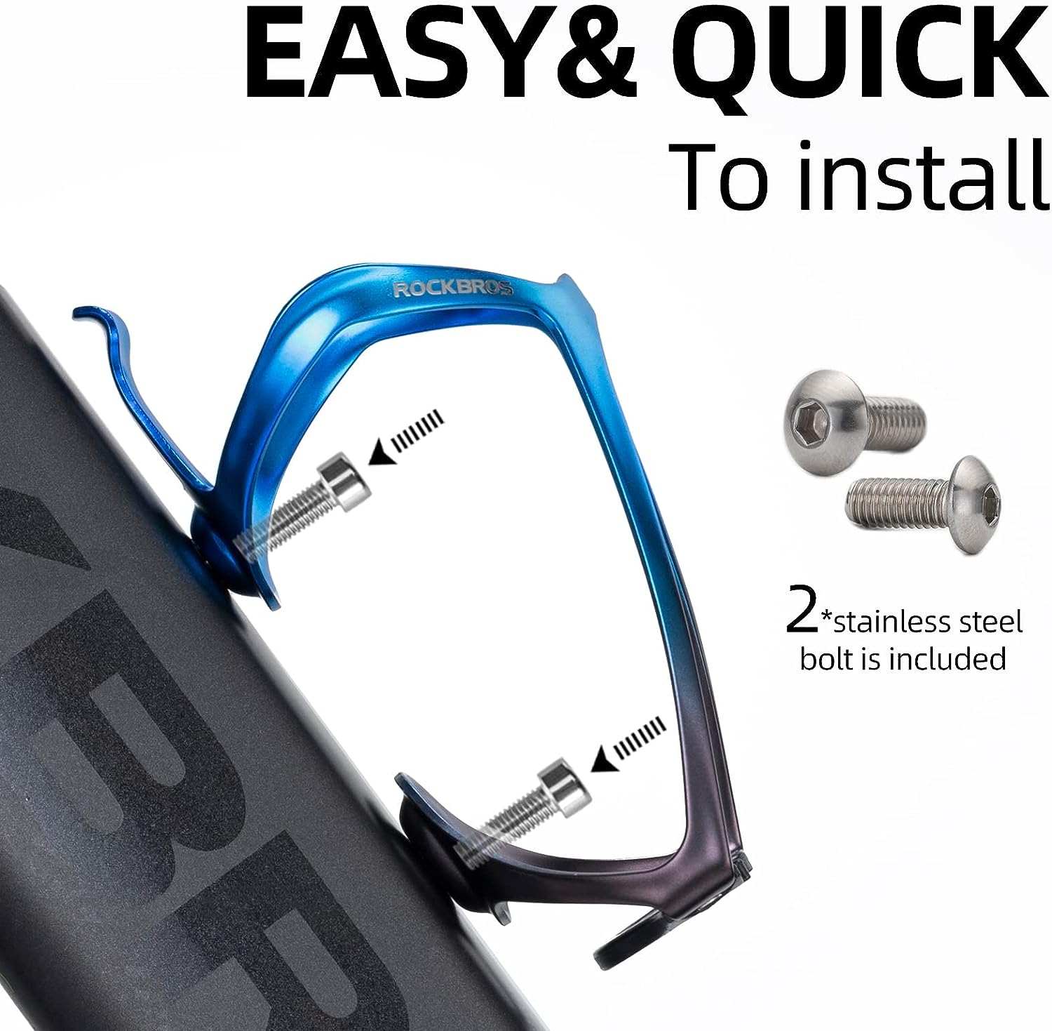 ROCKBROS Bike Water Bottle Holder Lightweight Bicycle Water Bottle Cage Aluminum Alloy Bike Cup Holder - ROCKBROSUSA