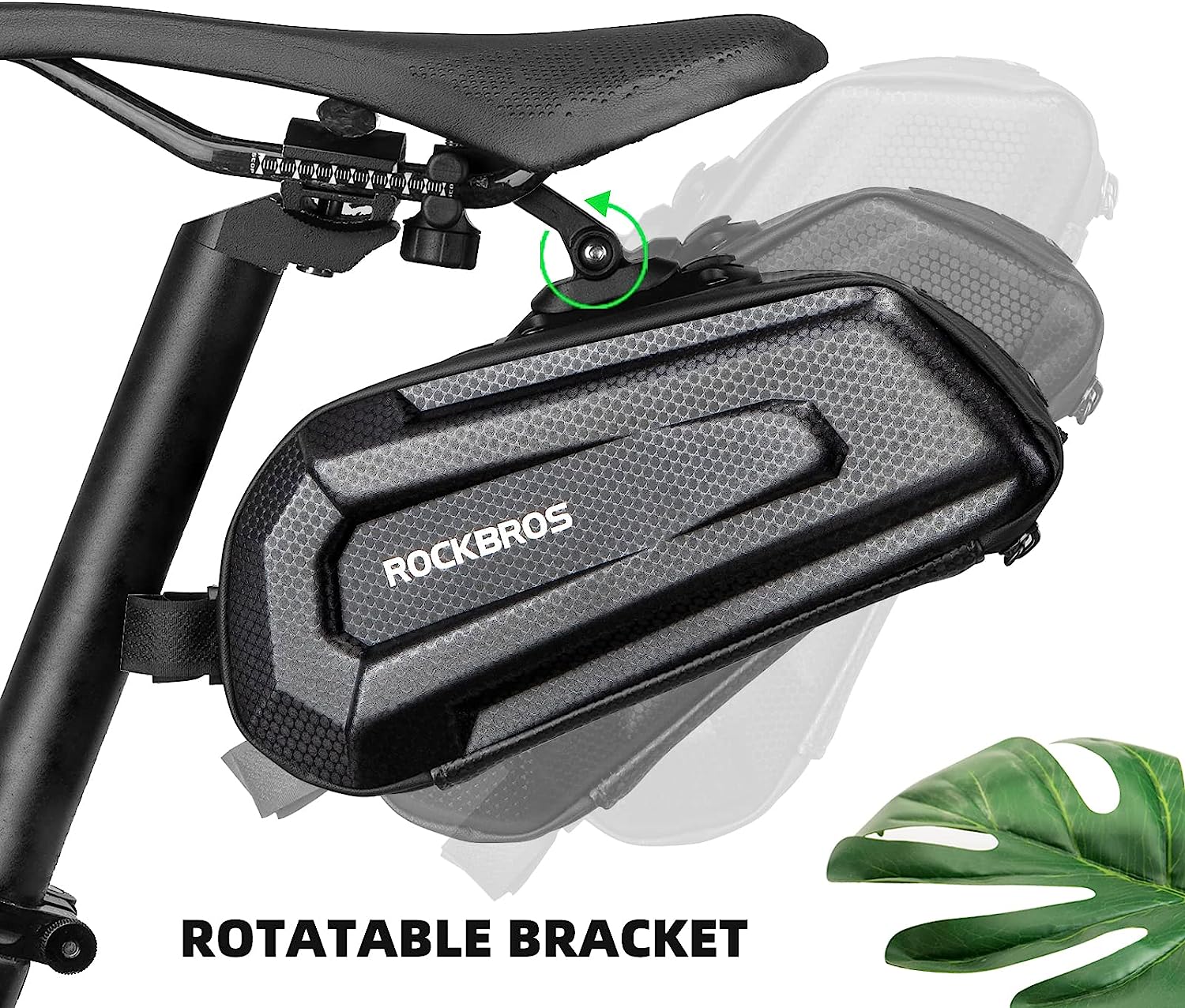 ROCKBROS Bike Saddle Bag Under Seat 3D Hard Shell Quick Release 1.7L - ROCKBROSUSA