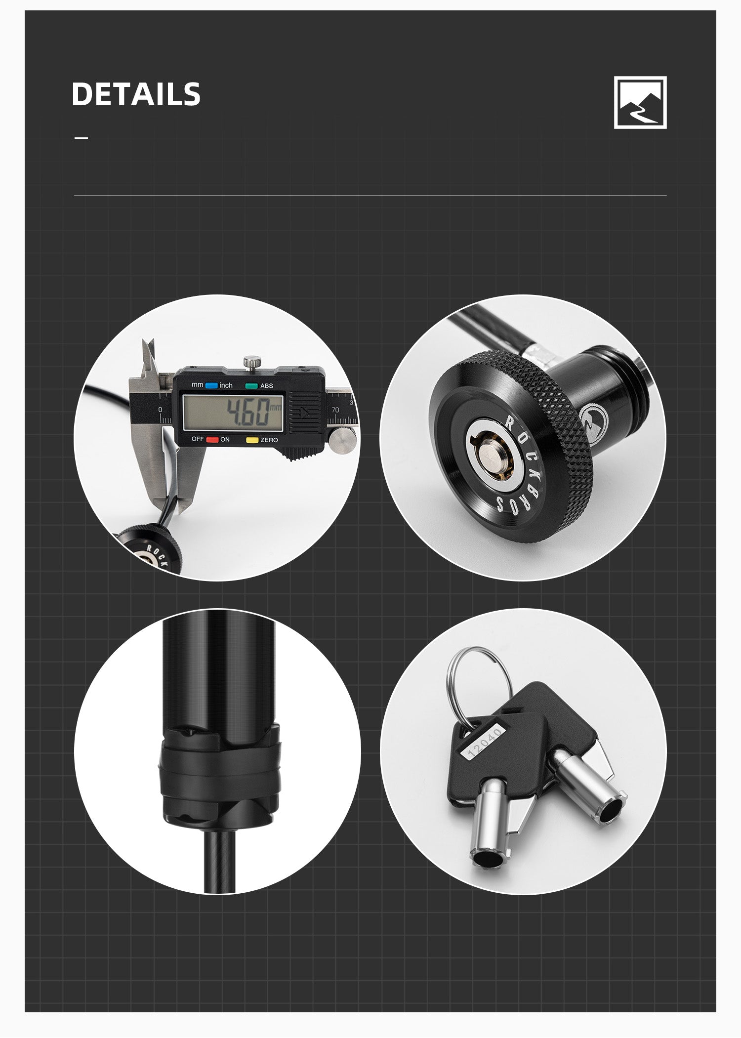 【ROAD TO SKY】by ROCKBROS Concealed Secure Road Bike Lock - ROCKBROSUSA