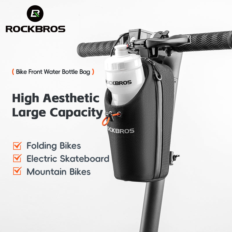 ROCKBROS Bicycle Handlebar Bag 1.5L Water Bottle Bag Folding Bike Front Bag