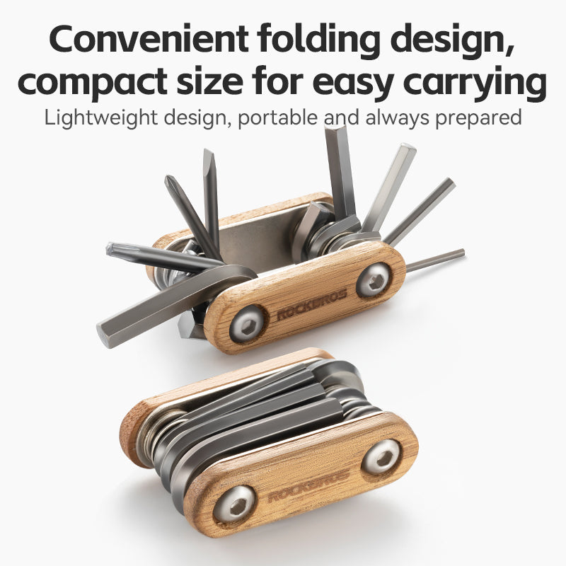 ROCKBROS 8-in-1 Multifunctional Portable Wooden Tool - ROCKBROSUSA