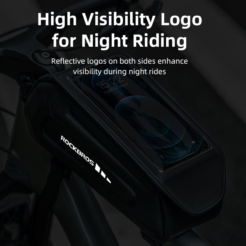 ROCKBROS Bicycle Phone Bag 1.7L 6.8in Waterproof Bike Cycling Frame Bag Top Tube Bag - ROCKBROSUSA