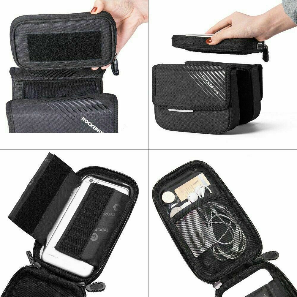 ROCKBROS 6.0" Bike Phone Holder Bag - Durable, Touchscreen, Large Capacity - ROCKBROSUSA