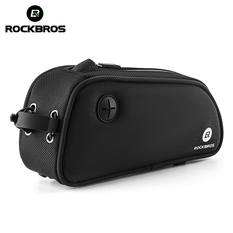 ROCKBROS Bicycle Top Tube Bag 1.3L Mountain Road Bike Frame Bag Reflective