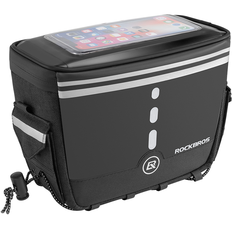 ROCKBROS Bike Handlebar Bag - Front Storage with Removable Shoulder Strap - ROCKBROSUSA