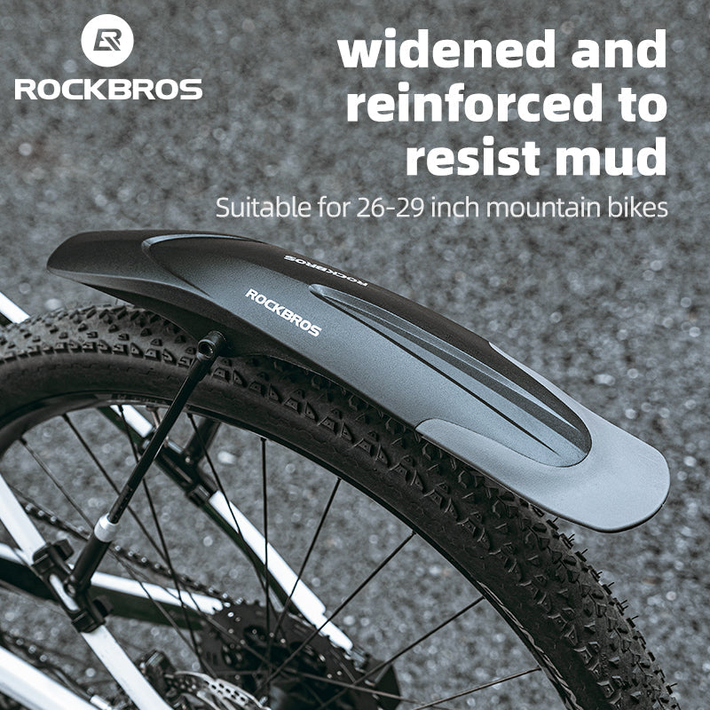 ROCKBROS Mountain Bike Front&Rear Fenders 26-29 inch MTB Mudguard Adjustable Quick Release - ROCKBROSUSA