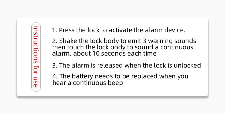 ROCKBROS Motorcycle Disc Lock Alarm Anti-theft 110db Waterproof Alloy Steel 6MM Electric device Scooter Helmet Bicycle Cable Lock - ROCKBROSUSA