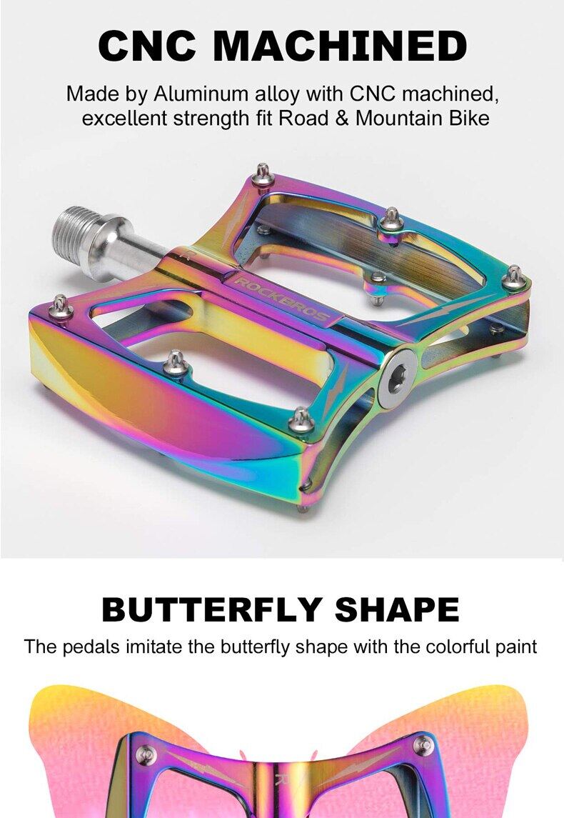 ROCKBROS Ultralight Butterly Bike Pedals in Various Colours (Pair)