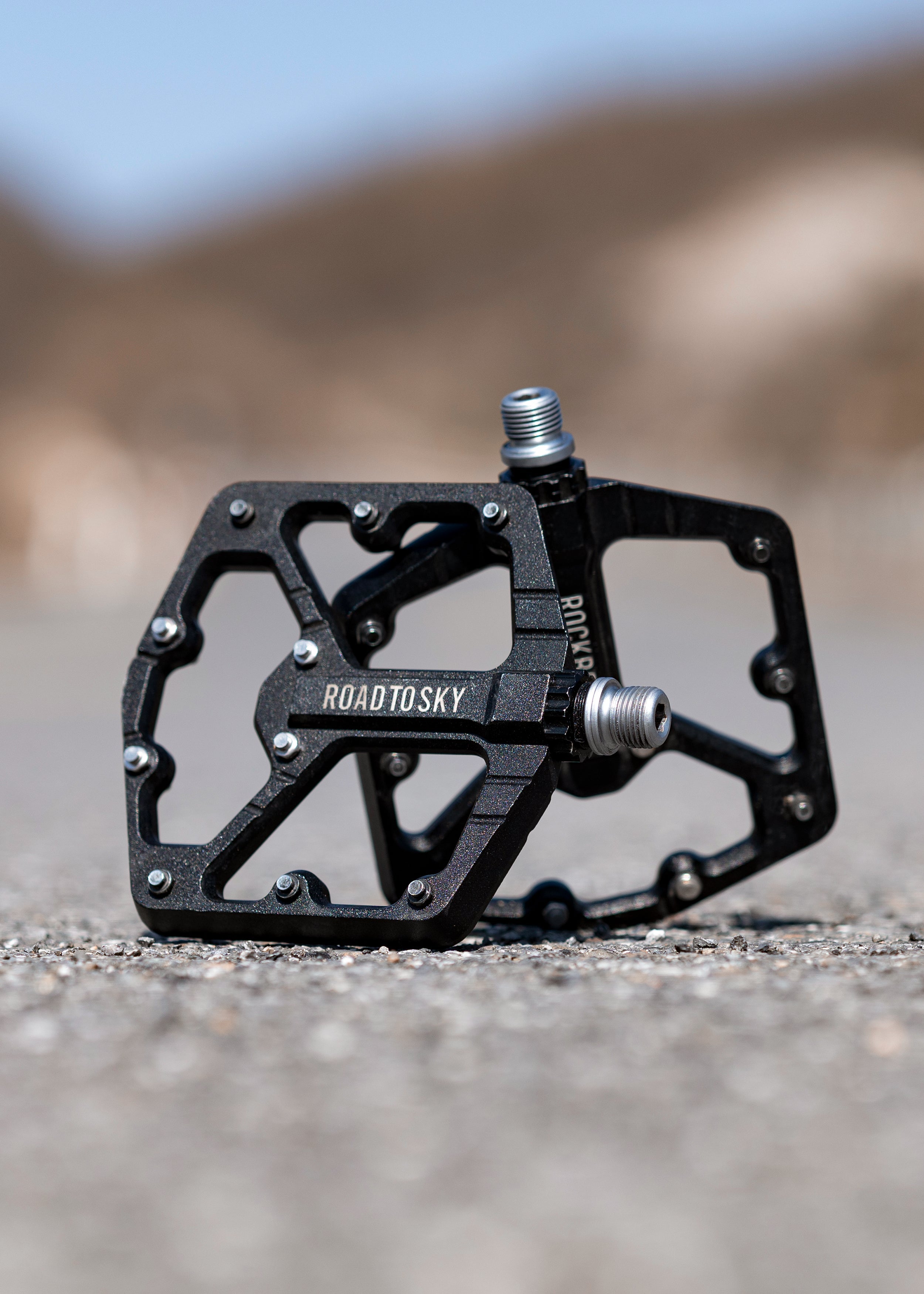 ROCKBROS Road to Sky Wide Bike Pedals in Black (Pair) - ROCKBROSUSA