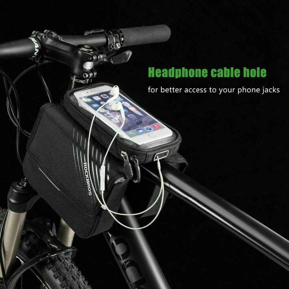 ROCKBROS 6.0" Bike Phone Holder Bag - Durable, Touchscreen, Large Capacity - ROCKBROSUSA
