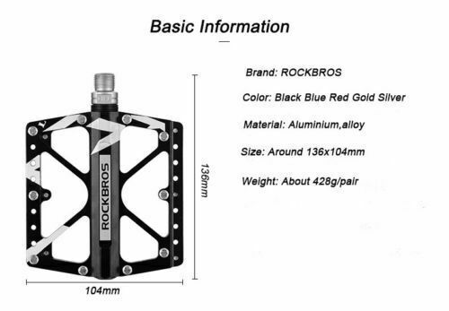 ROCKBROS Large Bike Pedals in Black or Blue