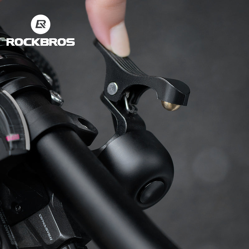 ROCKBROS Bike Bell Copper Alloy Durable Bicycle Bell with Clear&Long Sound Bike Ring Bell - ROCKBROSUSA