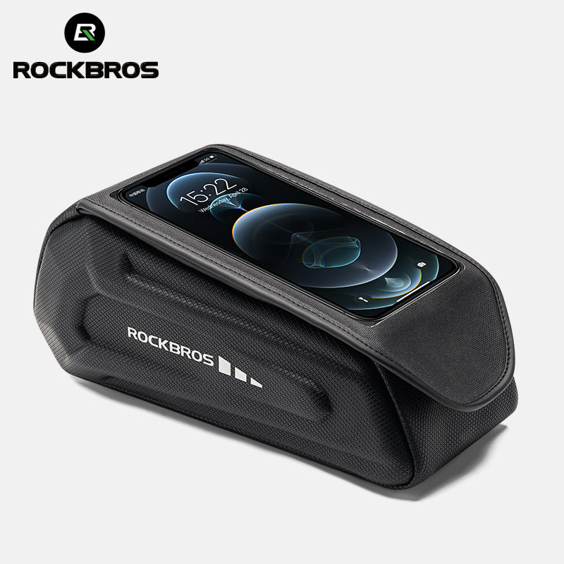 ROCKBROS Bicycle Phone Bag 1.7L 6.8in Waterproof Bike Cycling Frame Bag Top Tube Bag - ROCKBROSUSA
