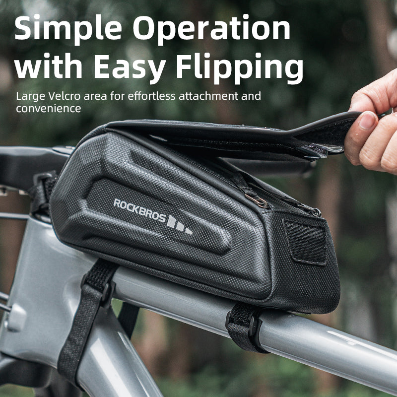ROCKBROS Bicycle Phone Bag 1.7L 6.8in Waterproof Bike Cycling Frame Bag Top Tube Bag - ROCKBROSUSA