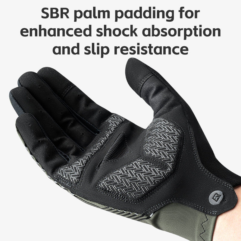 ROCKBROS MTB Gloves - Touch Screen, Anti-Slip Full Finger Cycling Gloves - ROCKBROSUSA