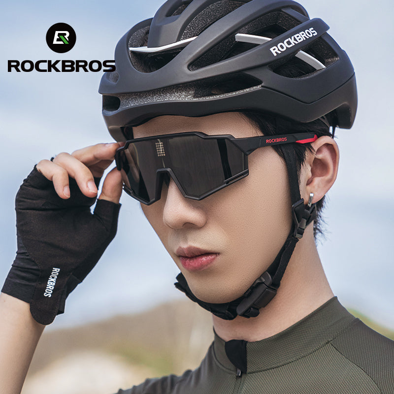 ROCKBROS Cycling Photochromic Glasses Electronic Color Changing SunGlasses Clear - ROCKBROSUSA