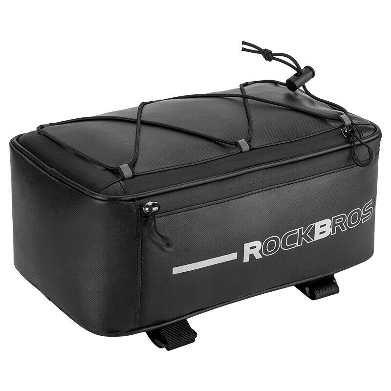 bike rain bag ROCKBROS Deluxe Bicycle Rear Rack Color:Bait Fish - BTF water resistant double zipper Backpack Rain Cover Waterproof Average