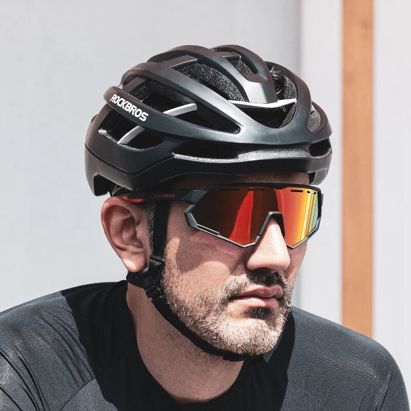 ROCKBROS Cycling Glasses Polarized Photochromic Sunglasses Riding Goggles 2 Lens - ROCKBROSUSA