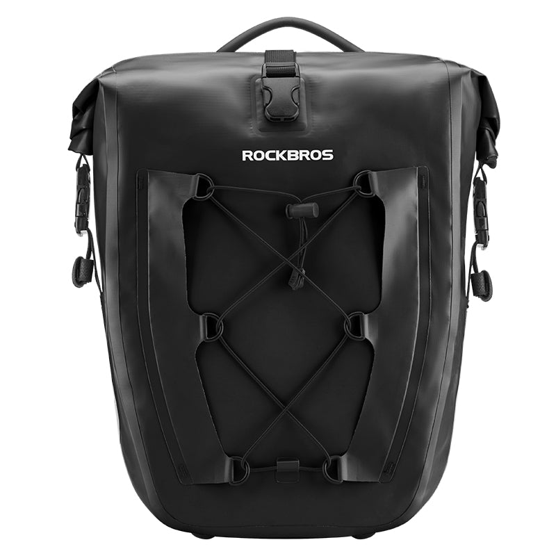 backpack for bicycles leather ROCKBROS Deluxe Large Capacity Bicycle Saddlebag in Various Colours, Black