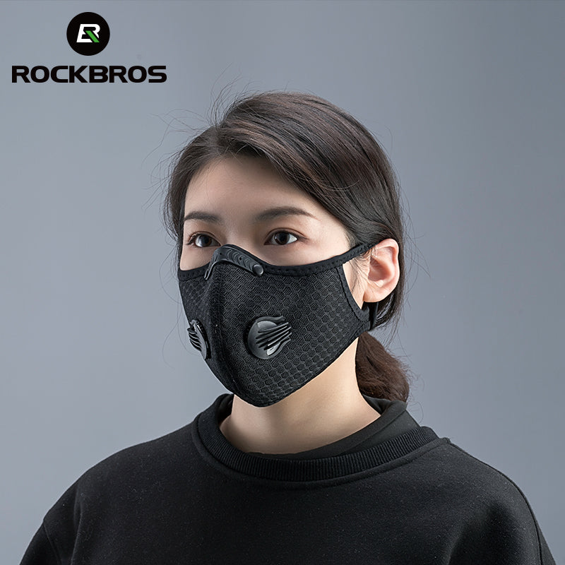 ROCKBROS-Cycling Face Mask Filter PM2.5 Anit-fog Breathable Dust-proof  Mask Anti-droplet- Buy 5 get 50% OFF