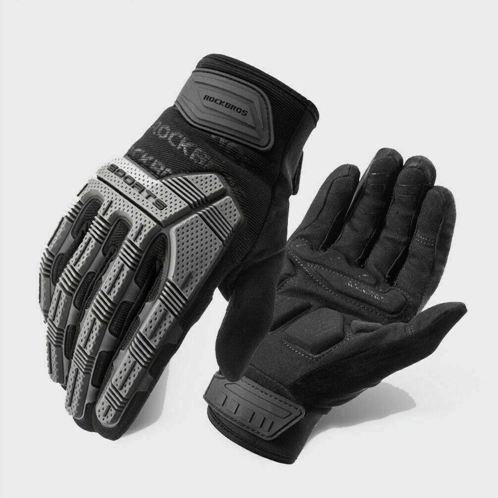 ROCKBROS Winter Riding Cold  Warm Motorcycle Gloves Bicycle Gloves Touchscreen-S210