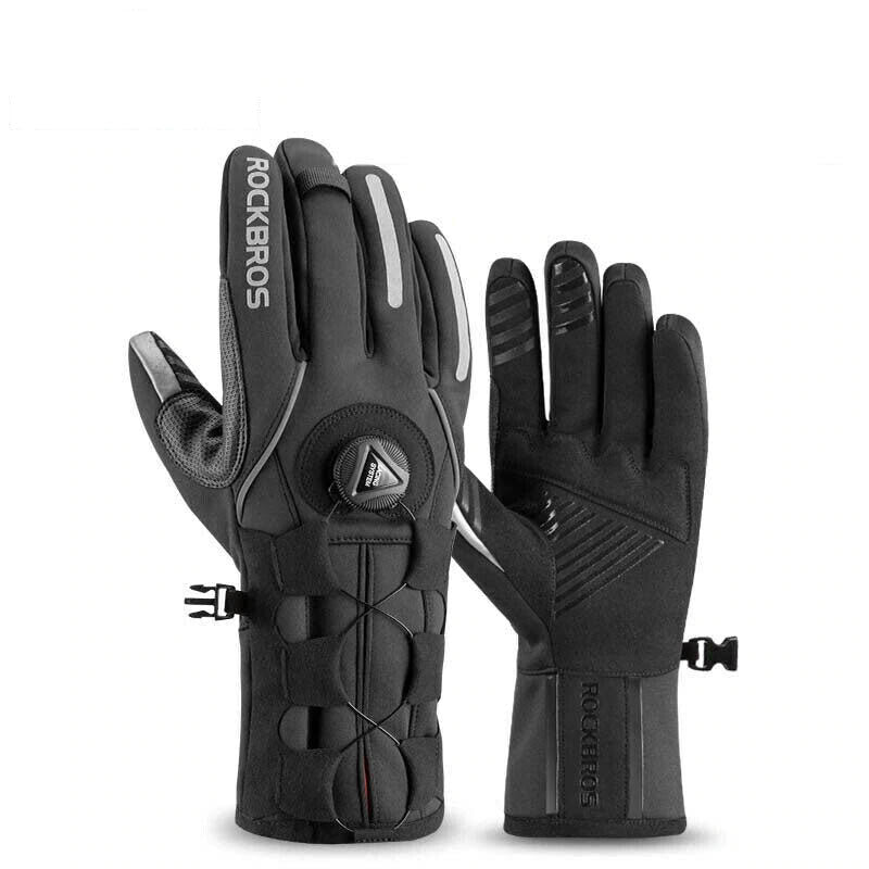 ROCKBROS Cycling Gloves Winter Motocycle Velvet Thermal Gloves Windproof Touch screen Gloves - ROCKBROSUSA