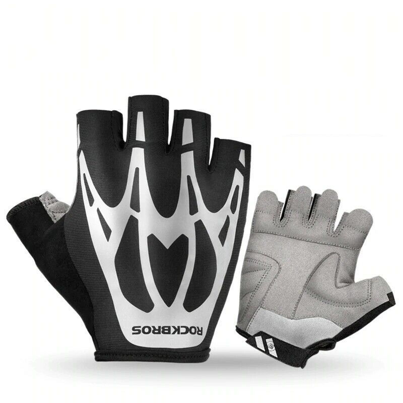 ROCKBROS Mountain Bike Gloves Shock Absorption Half-finger Reflective Gloves-S227, 2XL ROCKBROS Mountain Bike Gloves Shock Absorption Half-finger Reflective Gloves-S227, 2XL