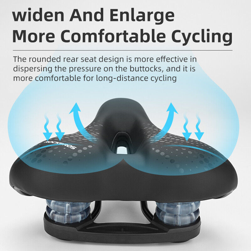ROCKBROS MTB Road Cycling Seat Saddle with Rear light Shock AbsorptionGel Bike Comfort Cushion - ROCKBROSUSA
