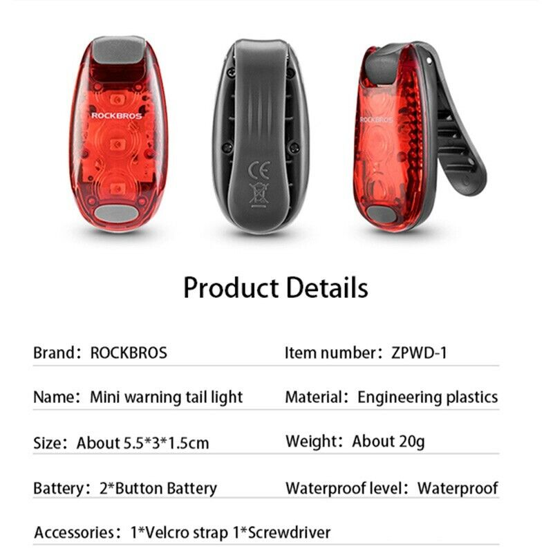 ROCKBROS Mini Red Tail Light ZPWD-1 - ROCKBROSUSA