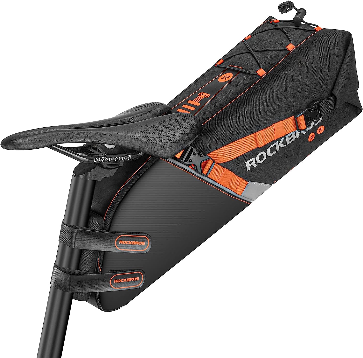 ROCKBROS Bike Bags Reflective Waterproof Large Capacity Bag Foldable Saddle Bags 10L - ROCKBROSUSA