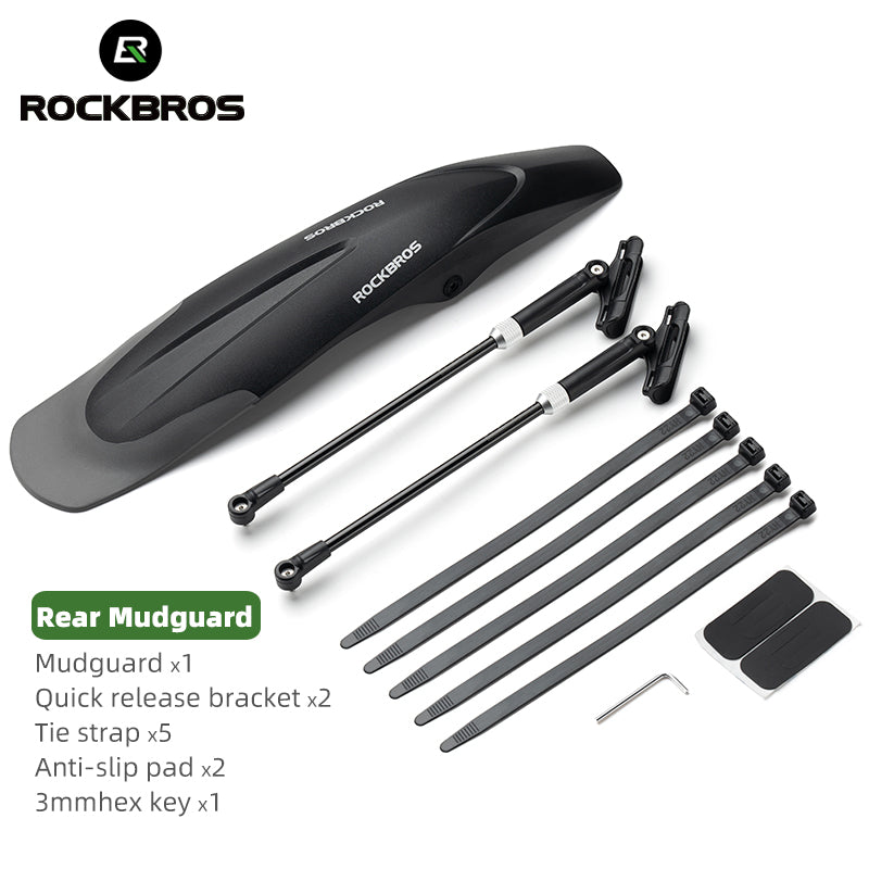 ROCKBROS Mountain Bike Front&Rear Fenders 26-29 inch MTB Mudguard Adjustable Quick Release - ROCKBROSUSA