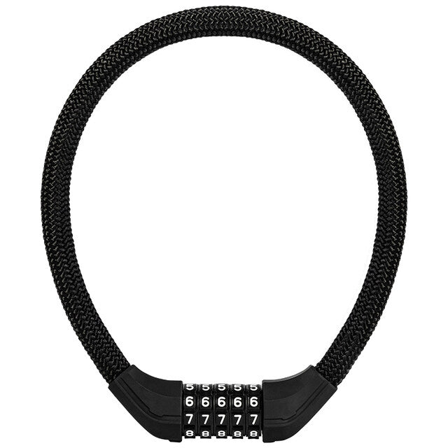 ROCKBROS Motorcycle Bicycle Lock Zinc Alloy Thicken Anti-theft Password Lock Cylinder Elasticity ABS Lock Chain Lock - ROCKBROSUSA
