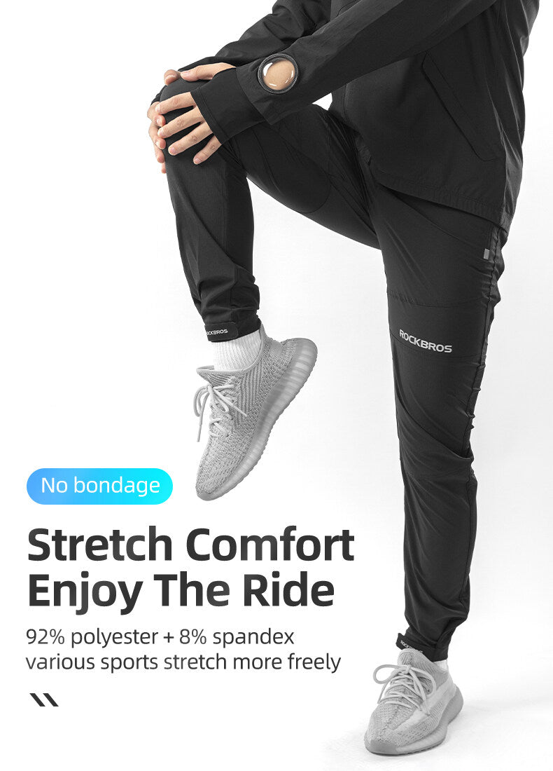 ROCKBROS Men's Cycling Jacket Windproof Running Jacket Pants Quick-Dry Outdoor Sports MTB Road Bike Jacket Pants Lightweight Breathable - ROCKBROSUSA