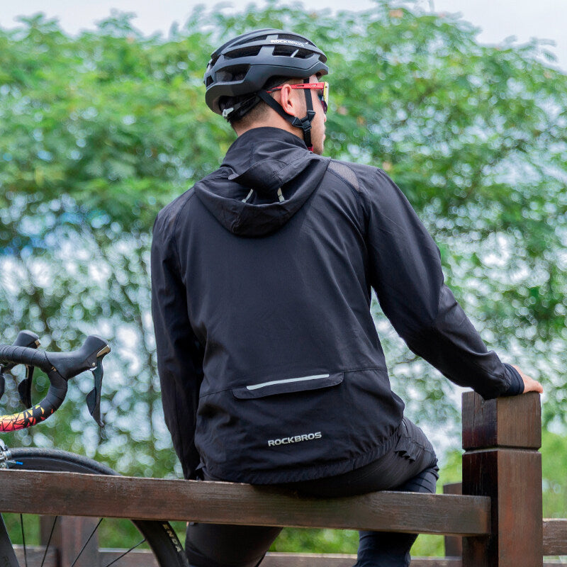 ROCKBROS Men's Cycling Jacket Windproof Running Jacket Pants Quick-Dry Outdoor Sports MTB Road Bike Jacket Pants Lightweight Breathable - ROCKBROSUSA