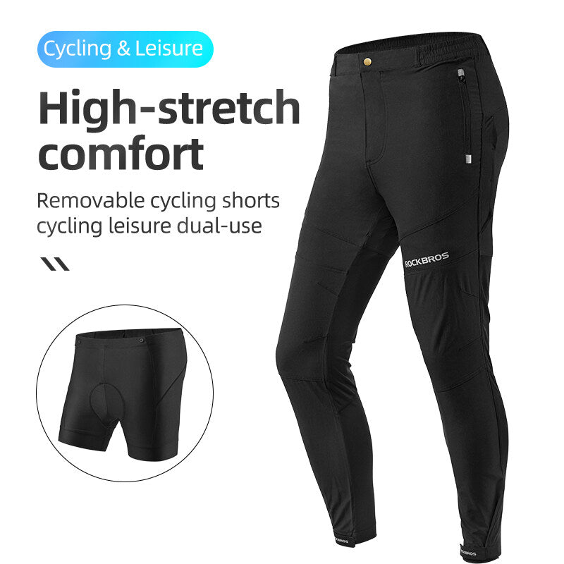 ROCKBROS Men's Cycling Jacket Windproof Running Jacket Pants Quick-Dry Outdoor Sports MTB Road Bike Jacket Pants Lightweight Breathable - ROCKBROSUSA