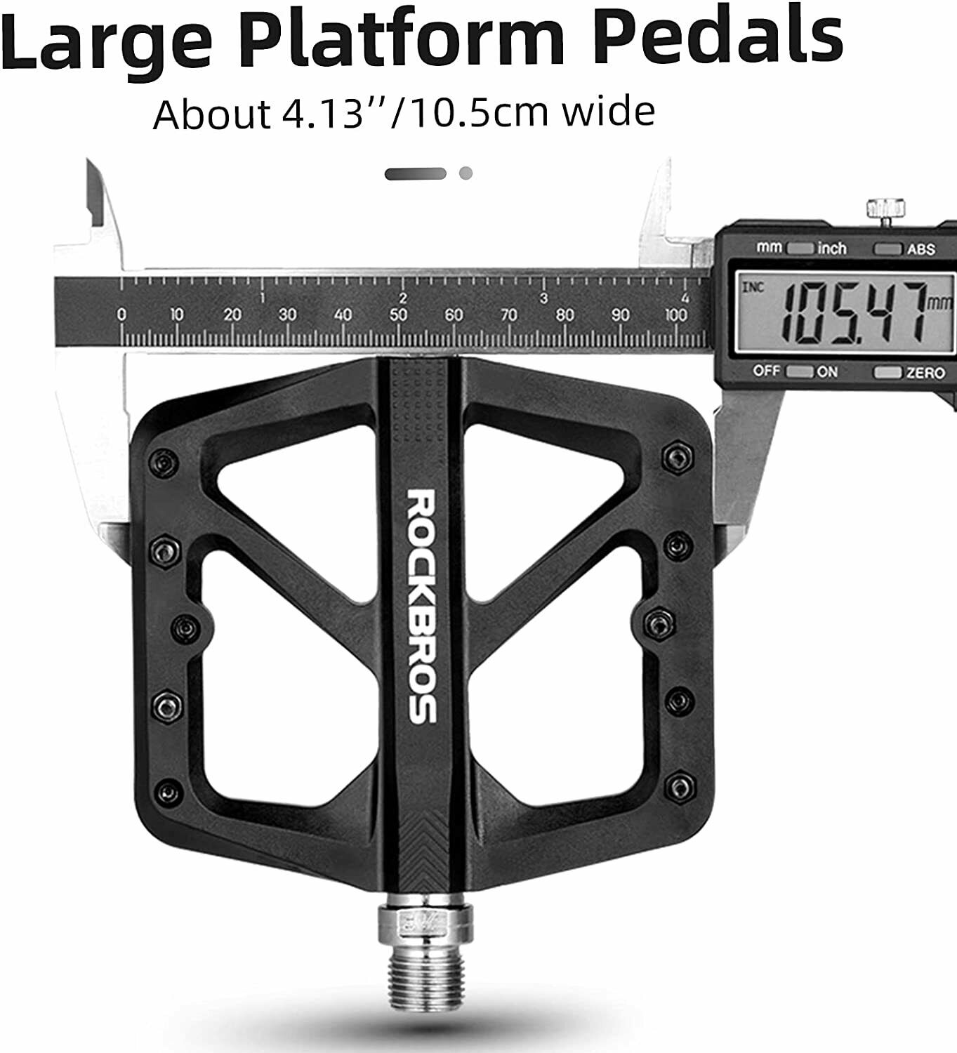 ROCKBROS Large Nylon Composite Bike Pedals in Black (Pair) - ROCKBROSUSA