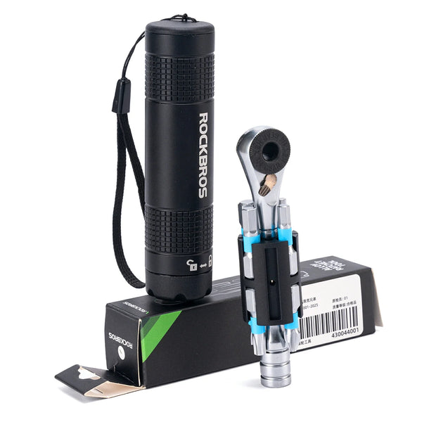 S2 Alloy 1/4 Drive Ratchet Handle 72-Tooth Compact Bike Repair Kit with 8 Bits