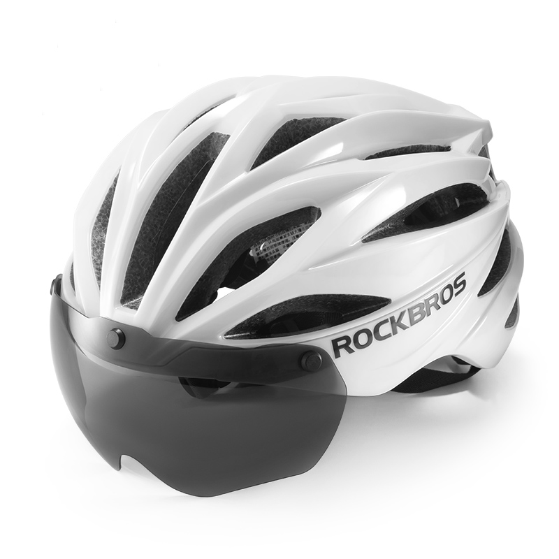 ROCKBROS Trail Helmet with Magnetic Goggles, Ionic+® Technology, and Adjustable Fit