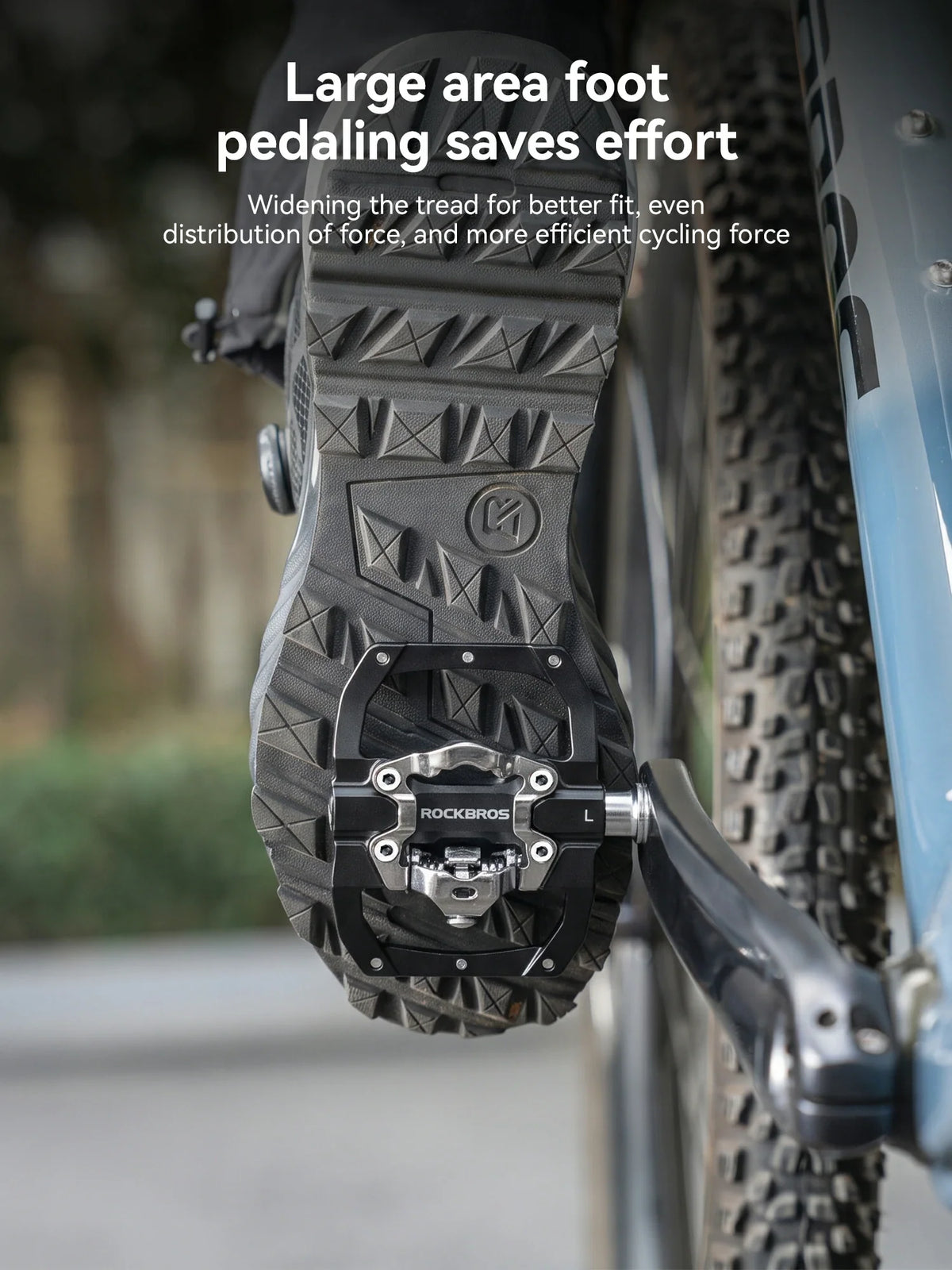 SPD-compatible clipless side of the bike pedal